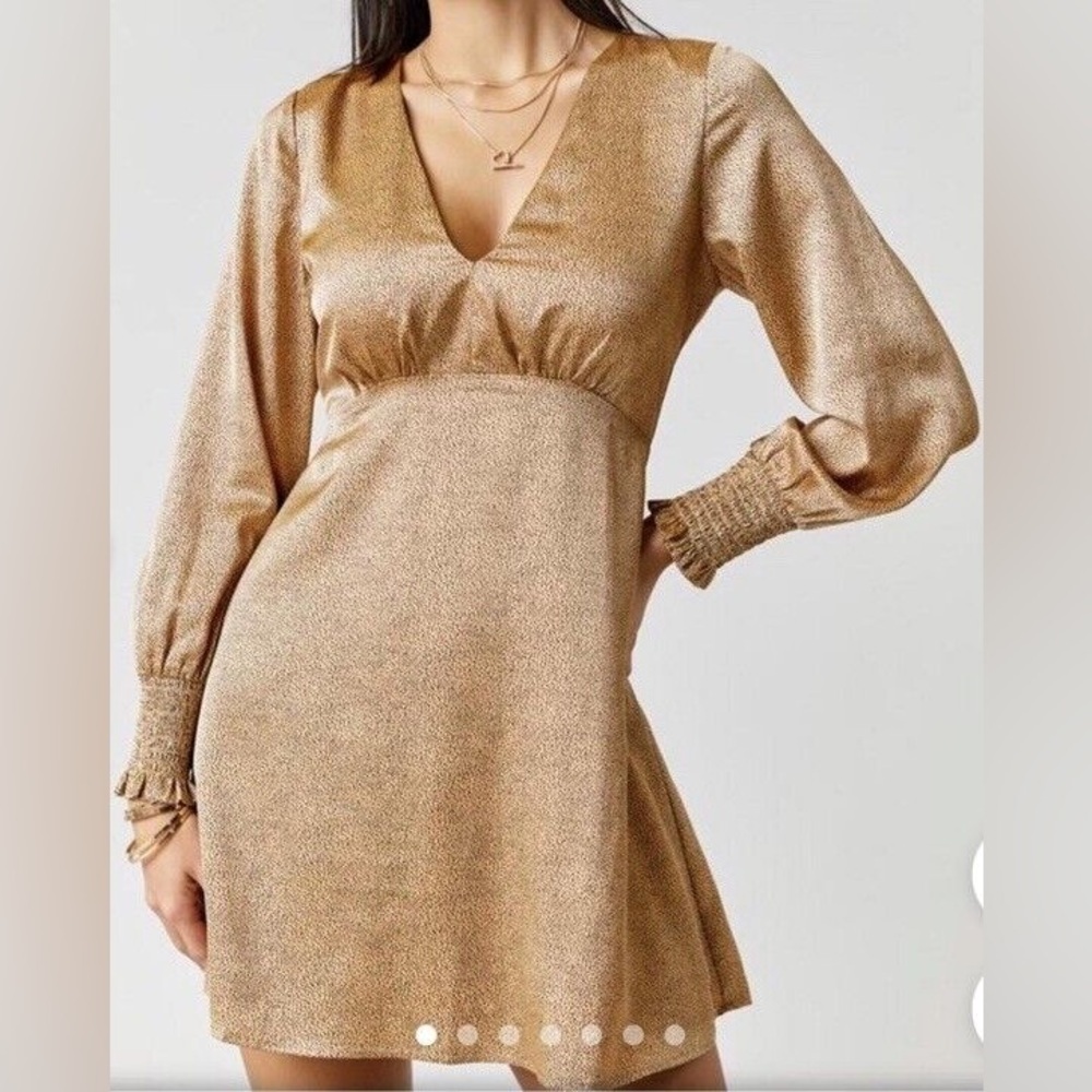 francesca's Mi Ami Small Women's Black and Gold Dress NWOT